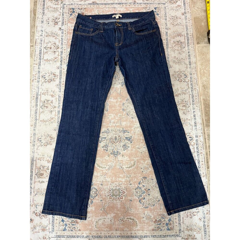 CAbi Women's Straight Leg Jeans - Dark Indigo Blue - Picture 2 of 13